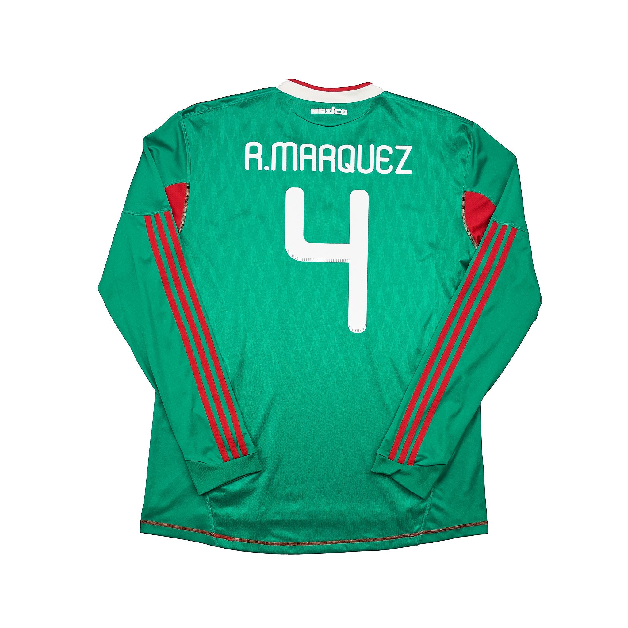 Buy 2010/11 Mexico R.Marquez 4 L/S Home Shirt (XL) Adidas ~ Free worldwide shipping ~ Authentic Vintage Football Shirts from Cult Kits