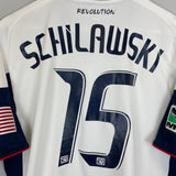 Shop 2010/11 NEW ENGLAND REVOLUTION SCHILAWSKI #15 *PLAYER ISSUE* AWAY SHIRT (XL) ADIDAS, classic football shirts, vintage football shirts & retro soccer jerseys at Cult Kits
