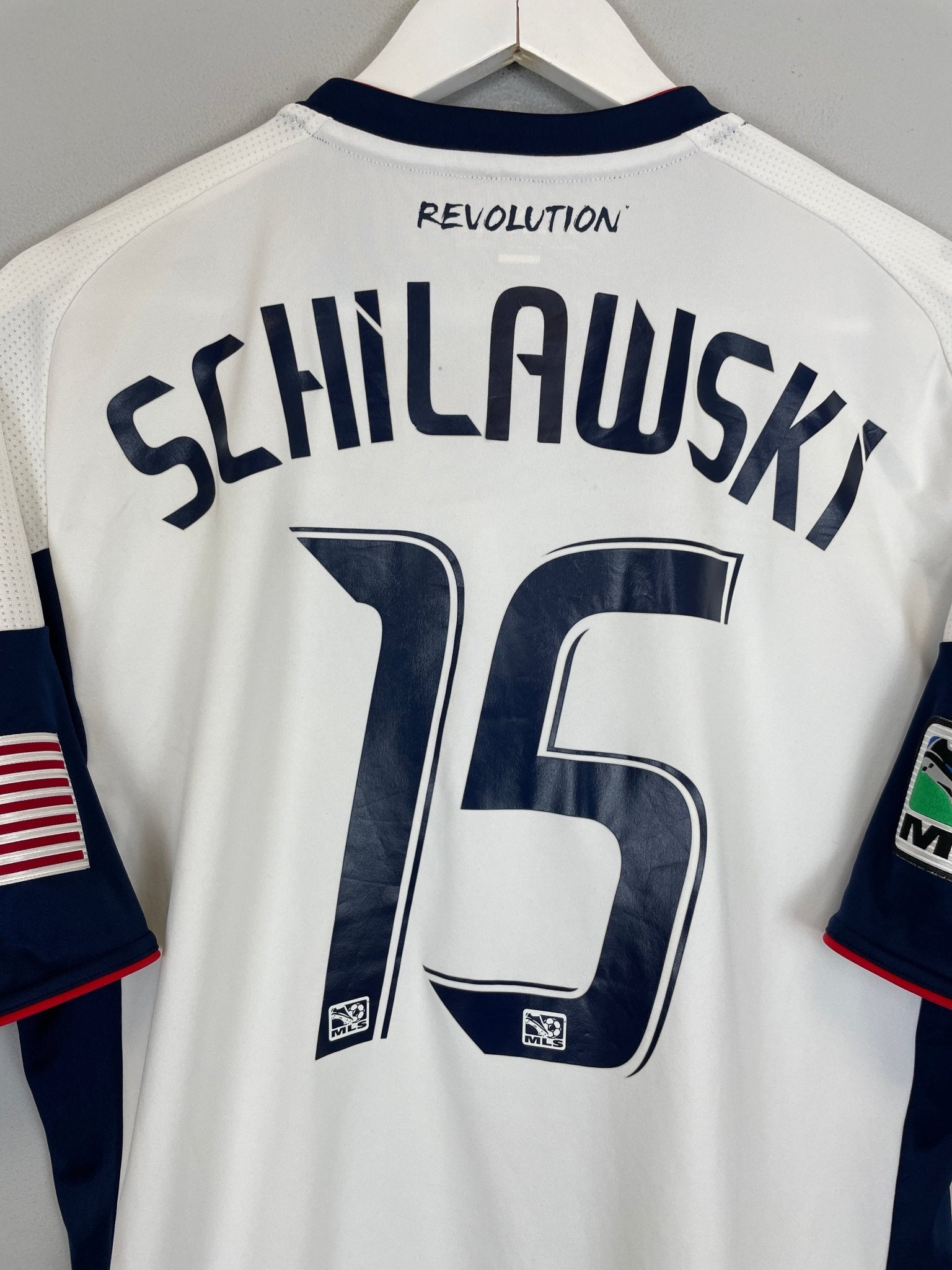 Shop 2010/11 NEW ENGLAND REVOLUTION SCHILAWSKI #15 *PLAYER ISSUE* AWAY SHIRT (XL) ADIDAS, classic football shirts, vintage football shirts & retro soccer jerseys at Cult Kits