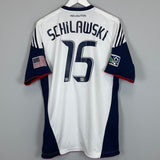 Shop 2010/11 NEW ENGLAND REVOLUTION SCHILAWSKI #15 *PLAYER ISSUE* AWAY SHIRT (XL) ADIDAS, classic football shirts, vintage football shirts & retro soccer jerseys at Cult Kits