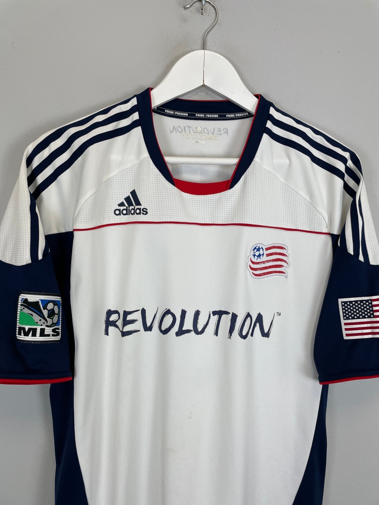 Shop 2010/11 NEW ENGLAND REVOLUTION SCHILAWSKI #15 *PLAYER ISSUE* AWAY SHIRT (XL) ADIDAS, classic football shirts, vintage football shirts & retro soccer jerseys at Cult Kits