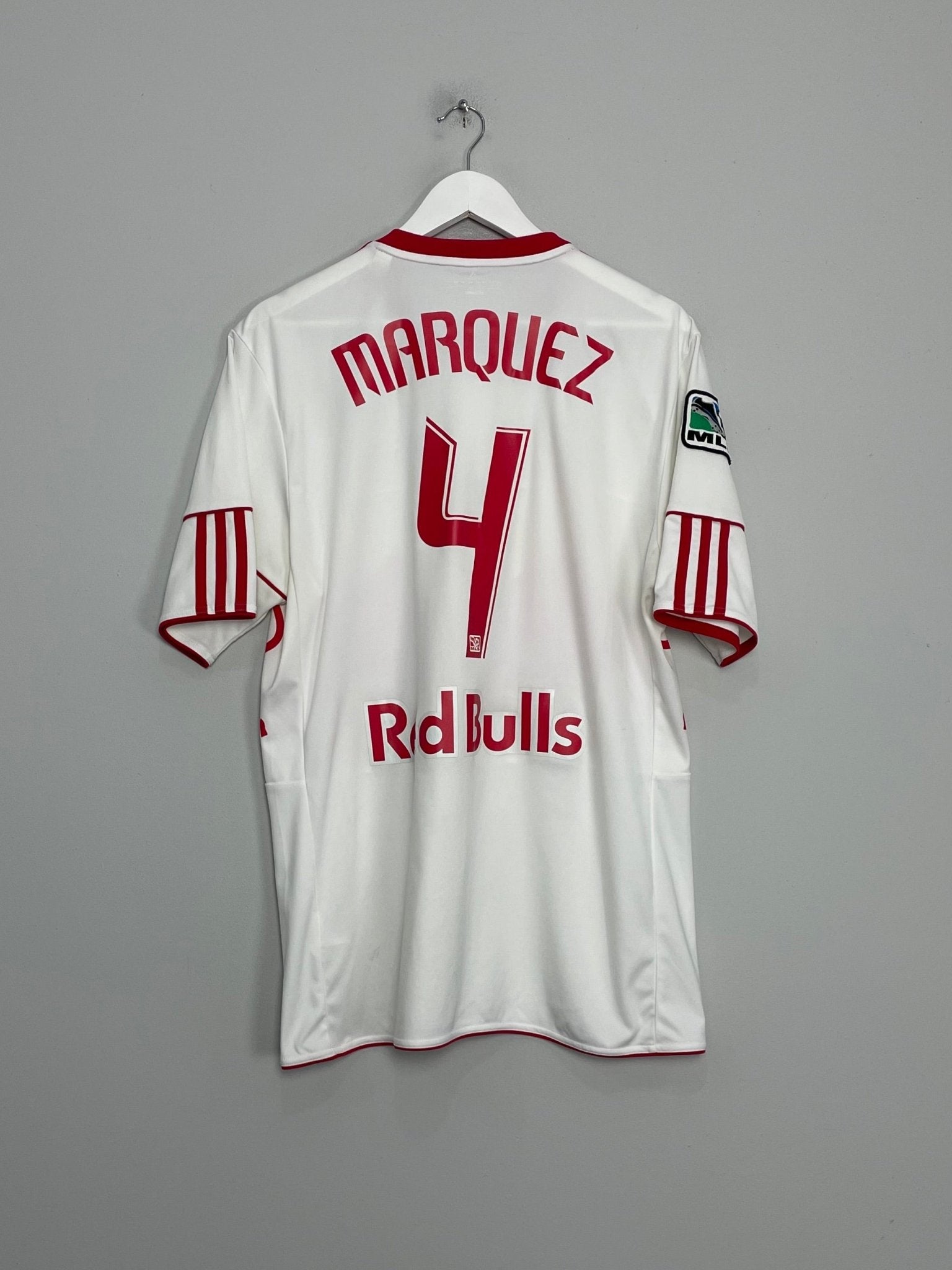 Shop 2010/11 NEW YORK RED BULLS MARQUEZ #4 HOME SHIRT (L) ADIDAS, classic football shirts, vintage football shirts & retro soccer jerseys at Cult Kits