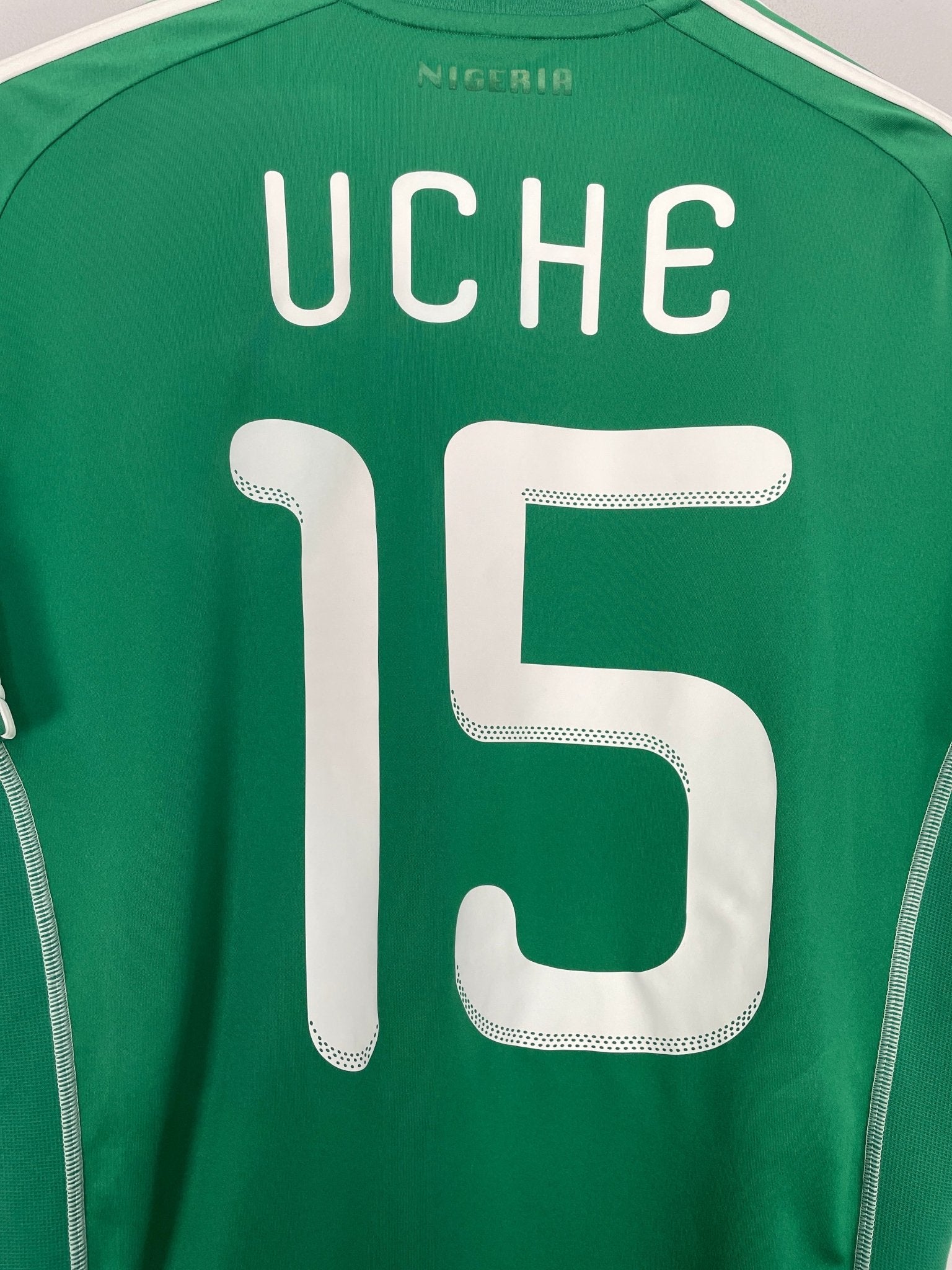 Shop 2010/11 NIGERIA UCHE #15 HOME SHIRT (M) ADIDAS, classic football shirts, vintage football shirts & retro soccer jerseys at Cult Kits