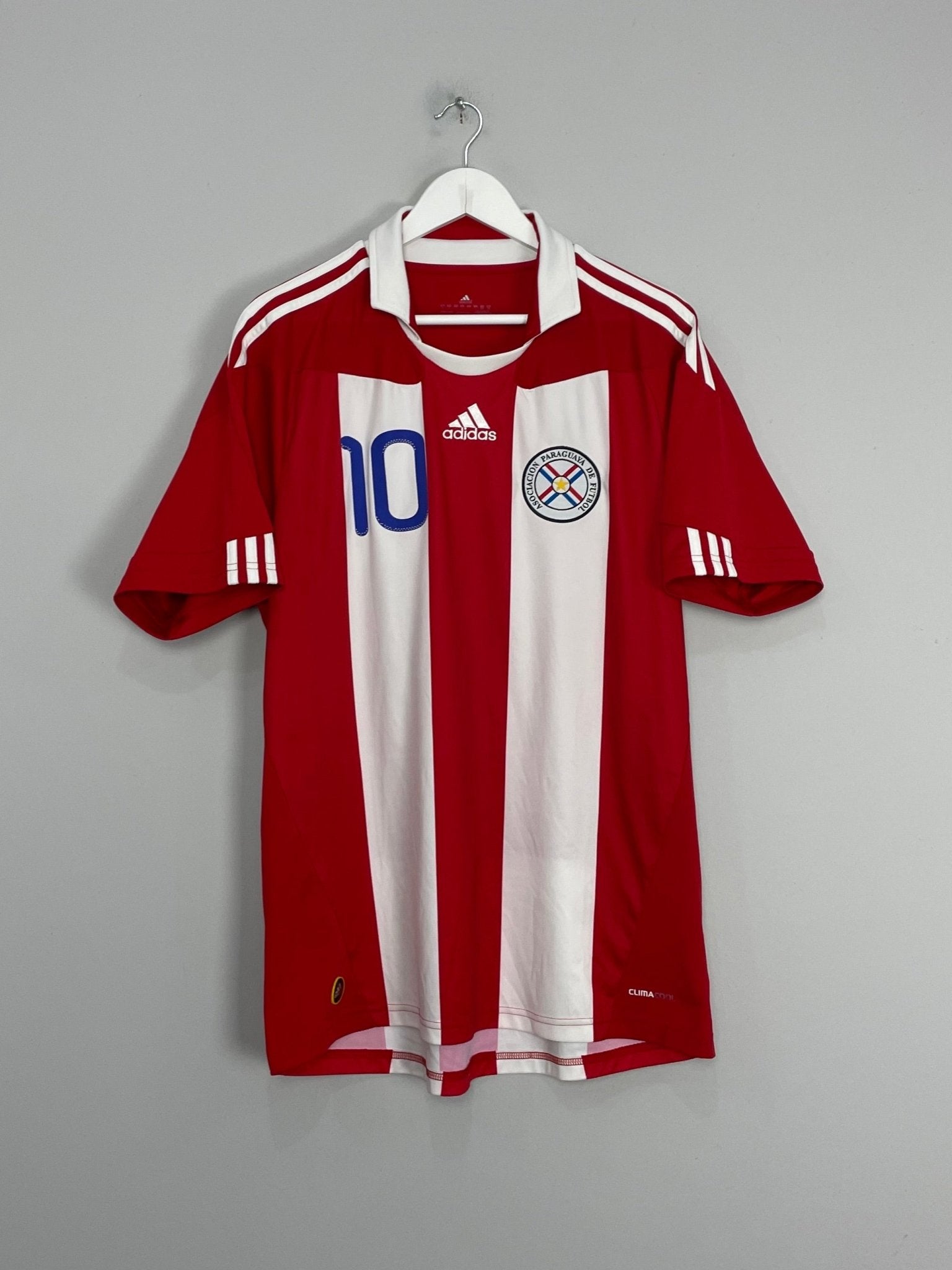Shop 2010/11 PARAGUAY S.CABANAS #10 HOME SHIRT (L) ADIDAS, classic football shirts, vintage football shirts & retro soccer jerseys at Cult Kits