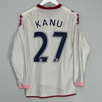 Shop 2010/11 PORTSMOUTH KANU #27 L/S AWAY SHIRT (S) KAPPA, classic football shirts, vintage football shirts & retro soccer jerseys at Cult Kits