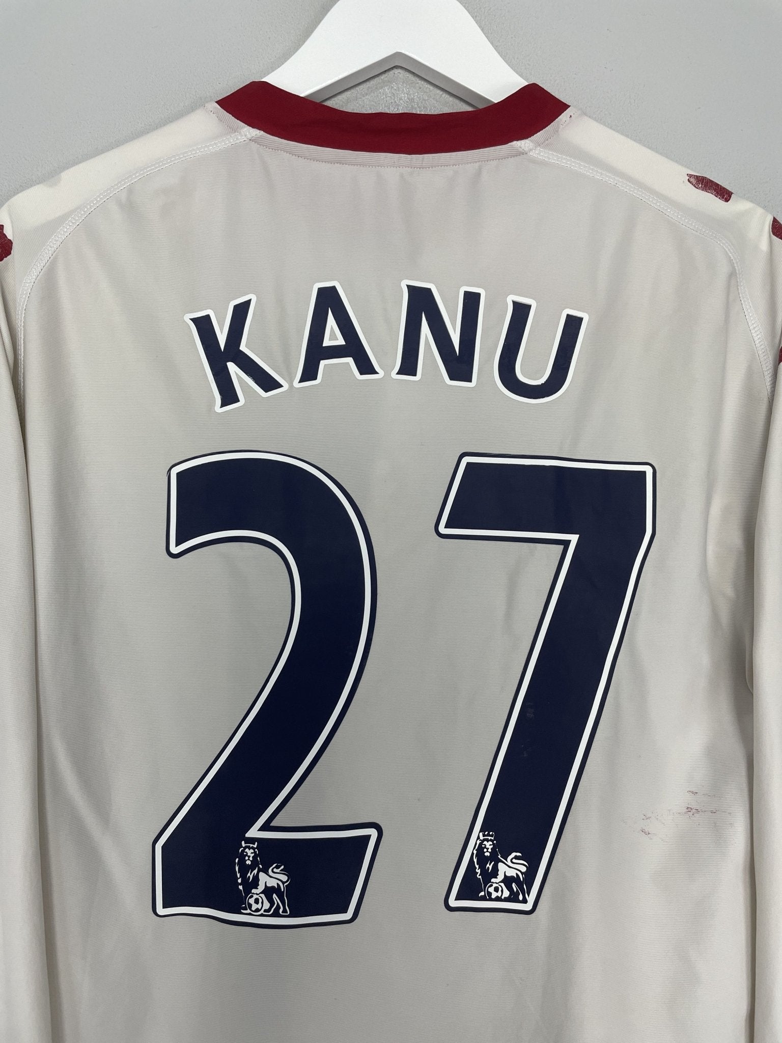 Shop 2010/11 PORTSMOUTH KANU #27 L/S AWAY SHIRT (S) KAPPA, classic football shirts, vintage football shirts & retro soccer jerseys at Cult Kits