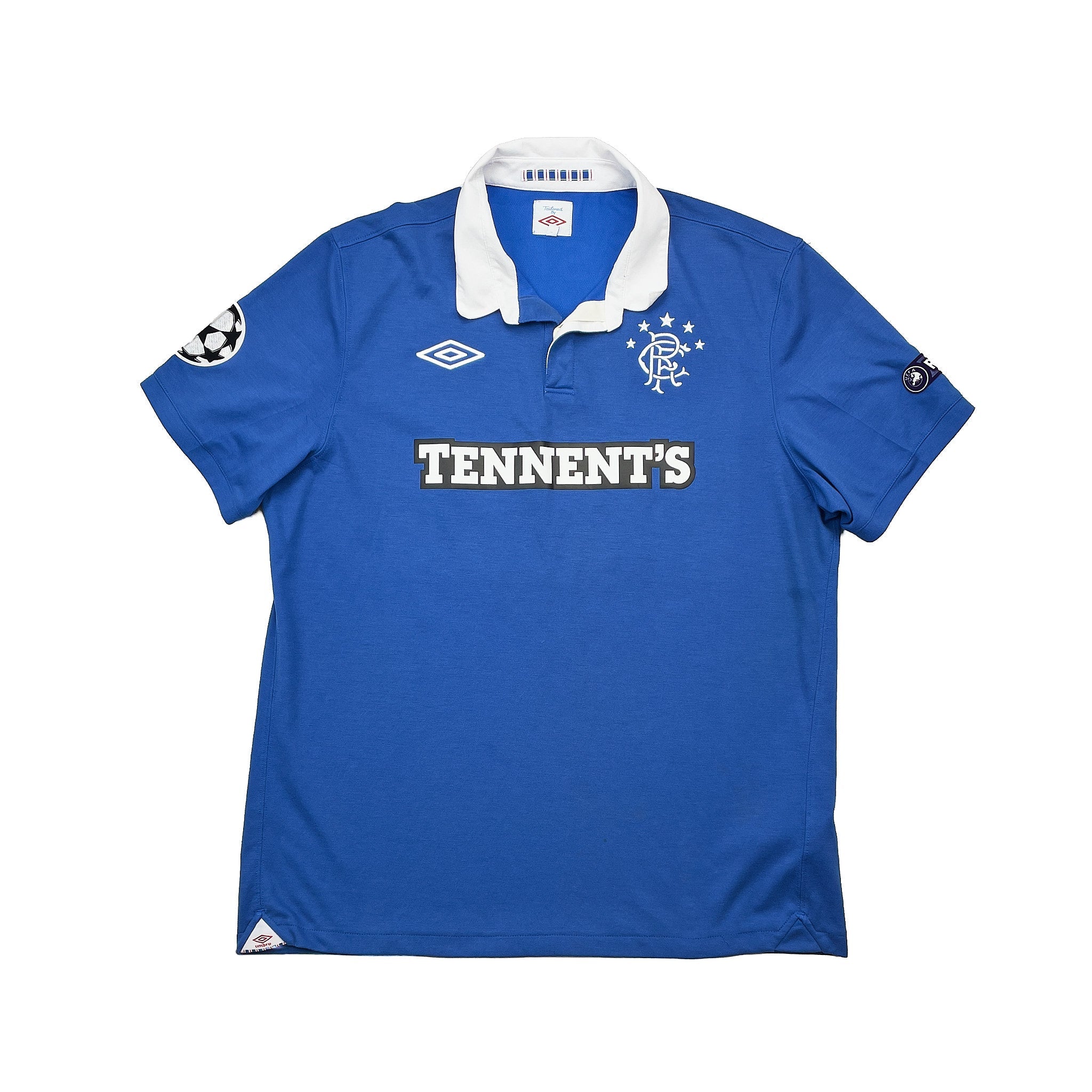 Buy 2010/11 Rangers Naismith 14 *Match Worn Vs Manchester United* C/L Home Shirt (L) Umbro ~ Free worldwide shipping available ~ Authentic Vintage Football Shirts from Cult Kits