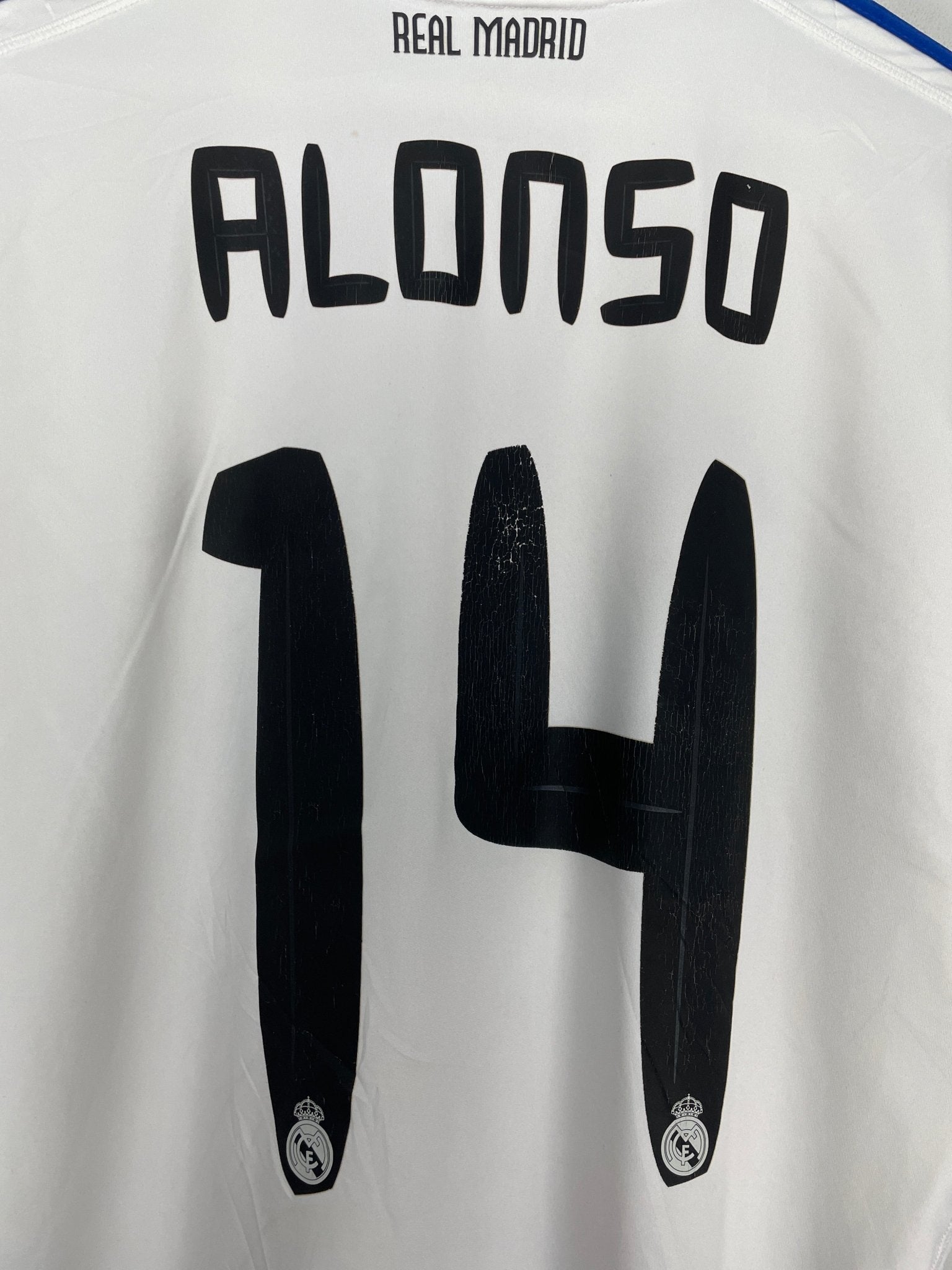 Shop 2010/11 REAL MADRID ALONSO #14 C/L HOME SHIRT (L) ADIDAS, classic football shirts, vintage football shirts & retro soccer jerseys at Cult Kits