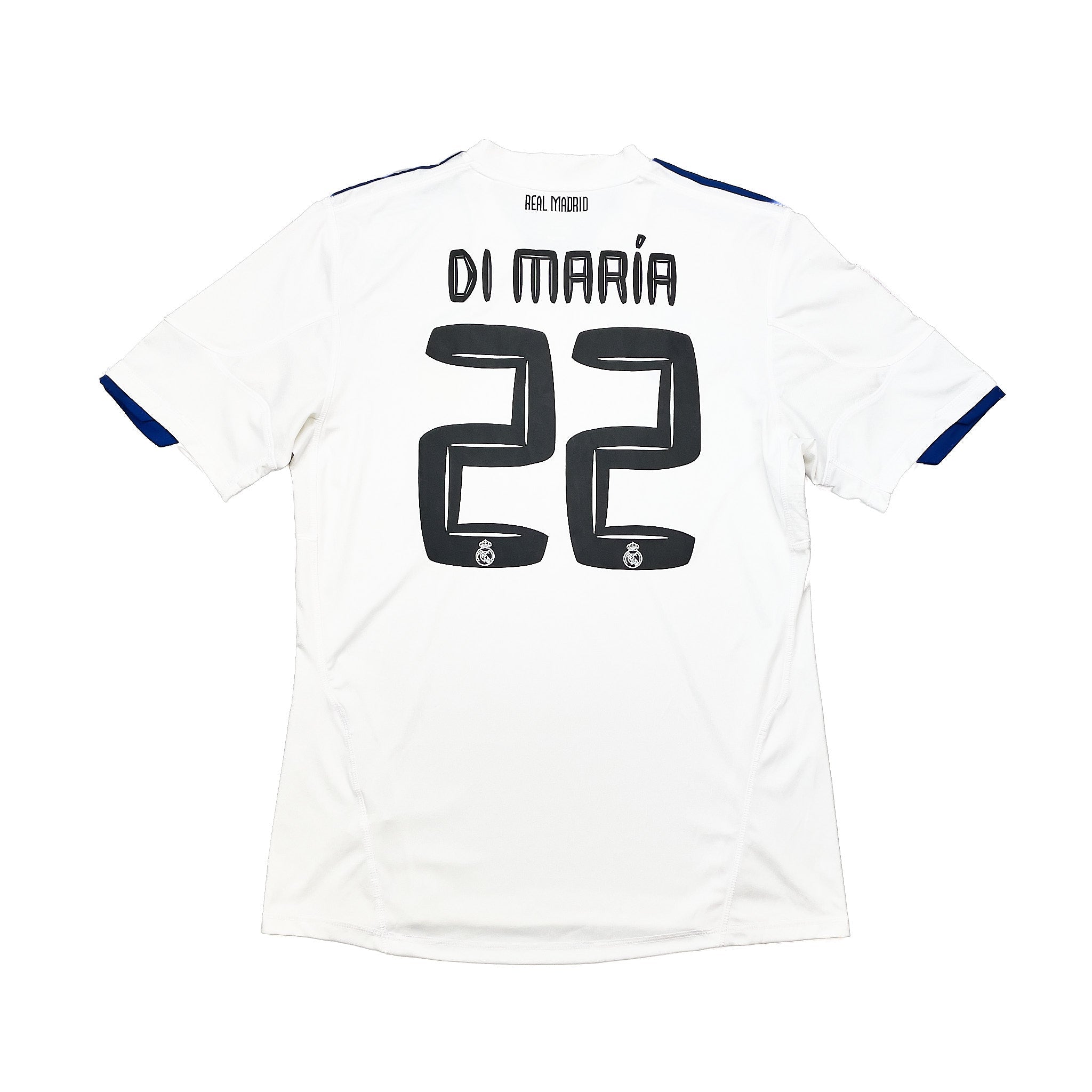 Buy 2010/11 Real Madrid Di Maria 22 Home Shirt (L) Adidas ~ Free worldwide shipping ~ Authentic Vintage Football Shirts from Cult Kits