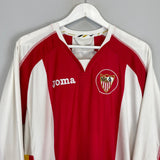 Shop 2010/11 SEVILLA L/S CUP HOME SHIRT (M) JOMA, classic football shirts, vintage football shirts & retro soccer jerseys at Cult Kits
