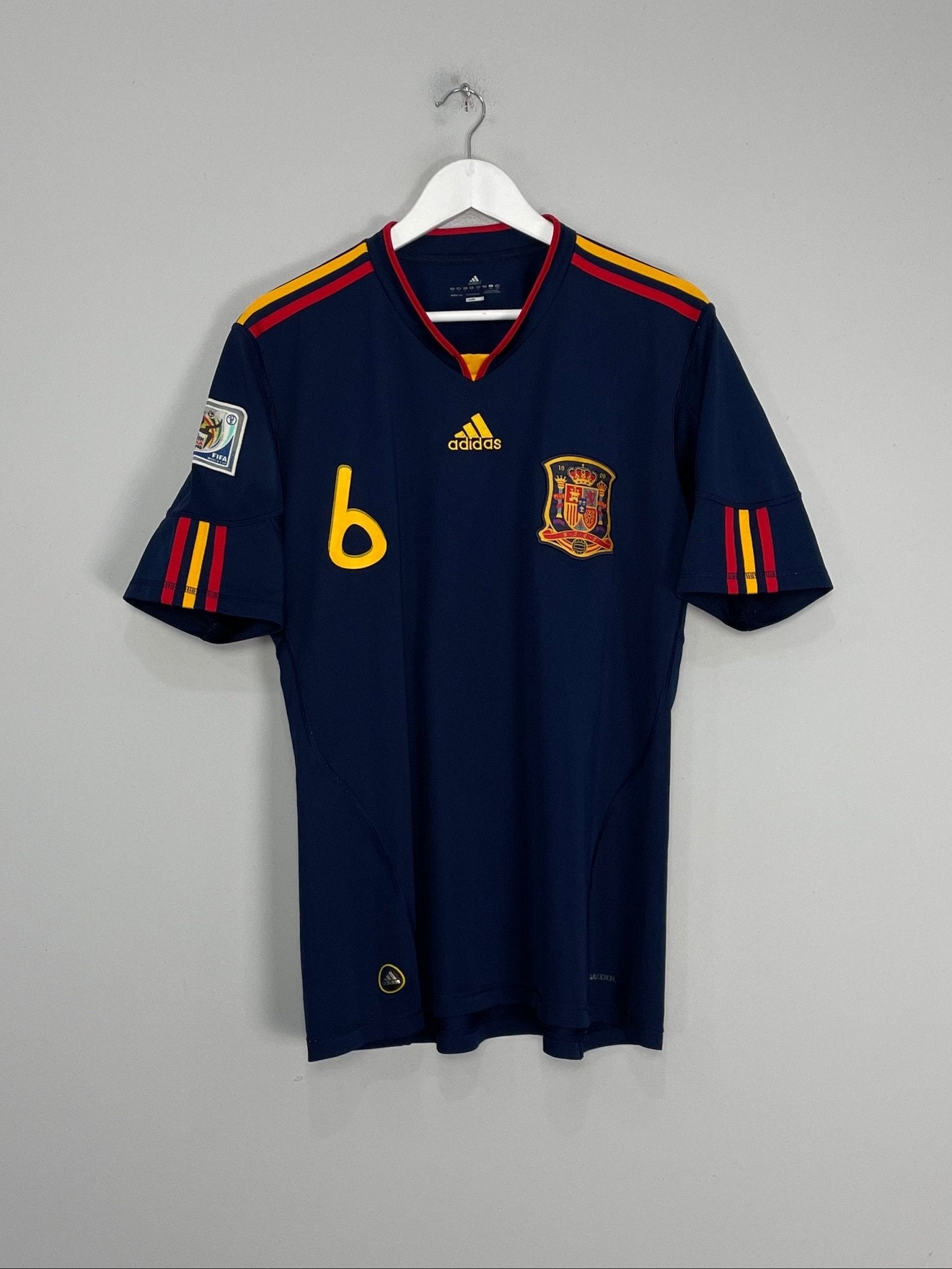 Shop 2010/11 SPAIN A.INIESTA #6 AWAY SHIRT (L) ADIDAS, classic football shirts, vintage football shirts & retro soccer jerseys at Cult Kits