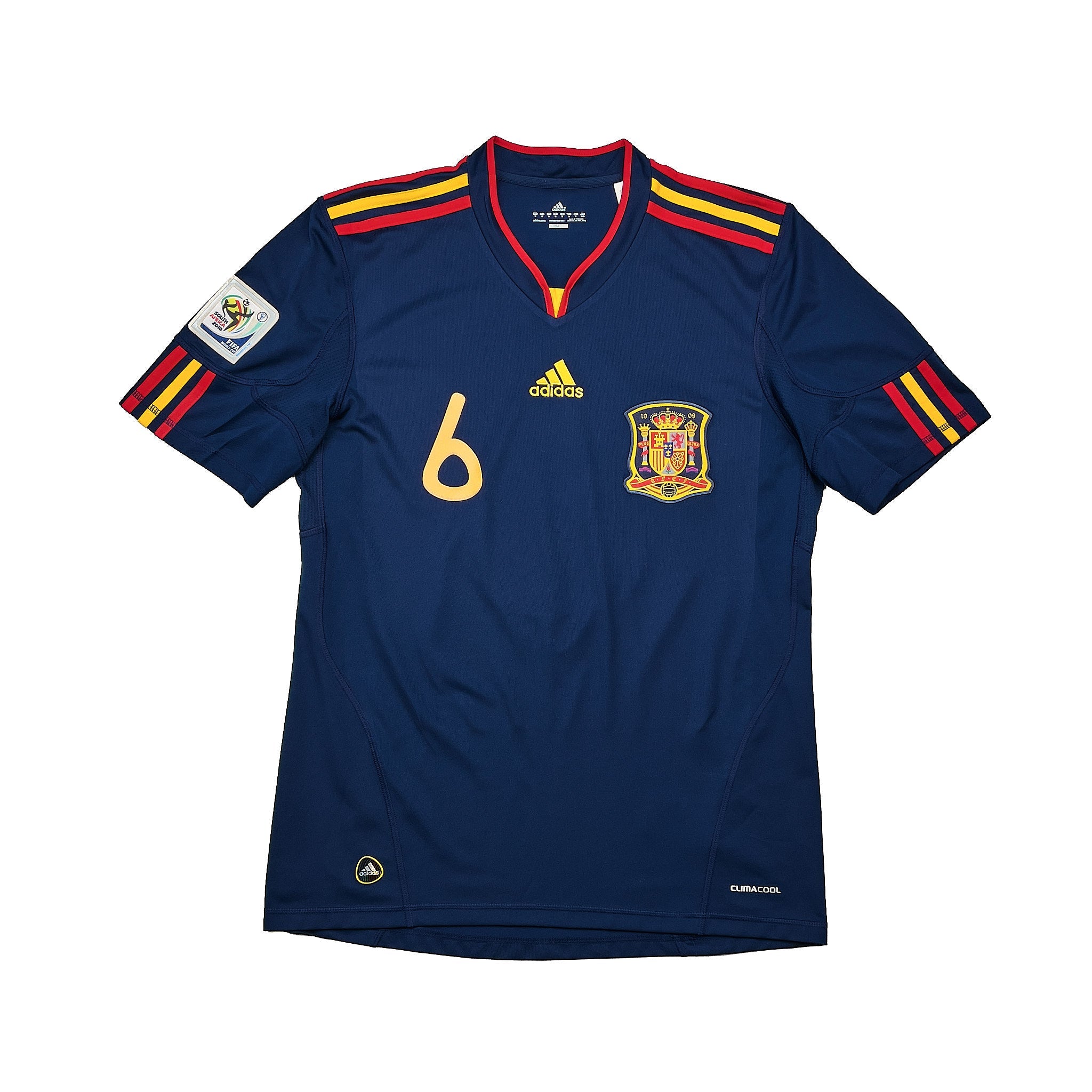 Buy 2010/11 Spain A.Iniesta 6 Away Shirt (M) Adidas ~ Free worldwide shipping ~ Authentic Vintage Football Shirts from Cult Kits