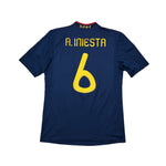Buy 2010/11 Spain A.Iniesta 6 Away Shirt (M) Adidas ~ Free worldwide shipping ~ Authentic Vintage Football Shirts from Cult Kits