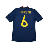 Buy 2010/11 Spain A.Iniesta 6 Away Shirt (M) Adidas ~ Free worldwide shipping ~ Authentic Vintage Football Shirts from Cult Kits