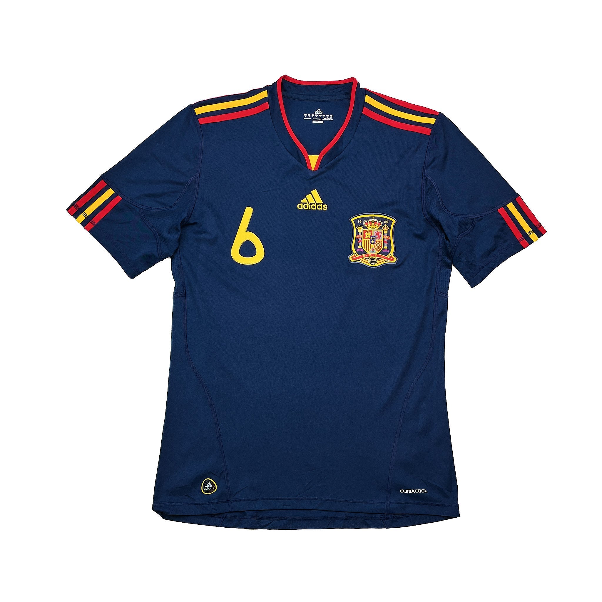 Buy 2010/11 Spain A.Iniesta 6 Away Shirt (M) Adidas ~ Free worldwide shipping ~ Authentic Vintage Football Shirts from Cult Kits