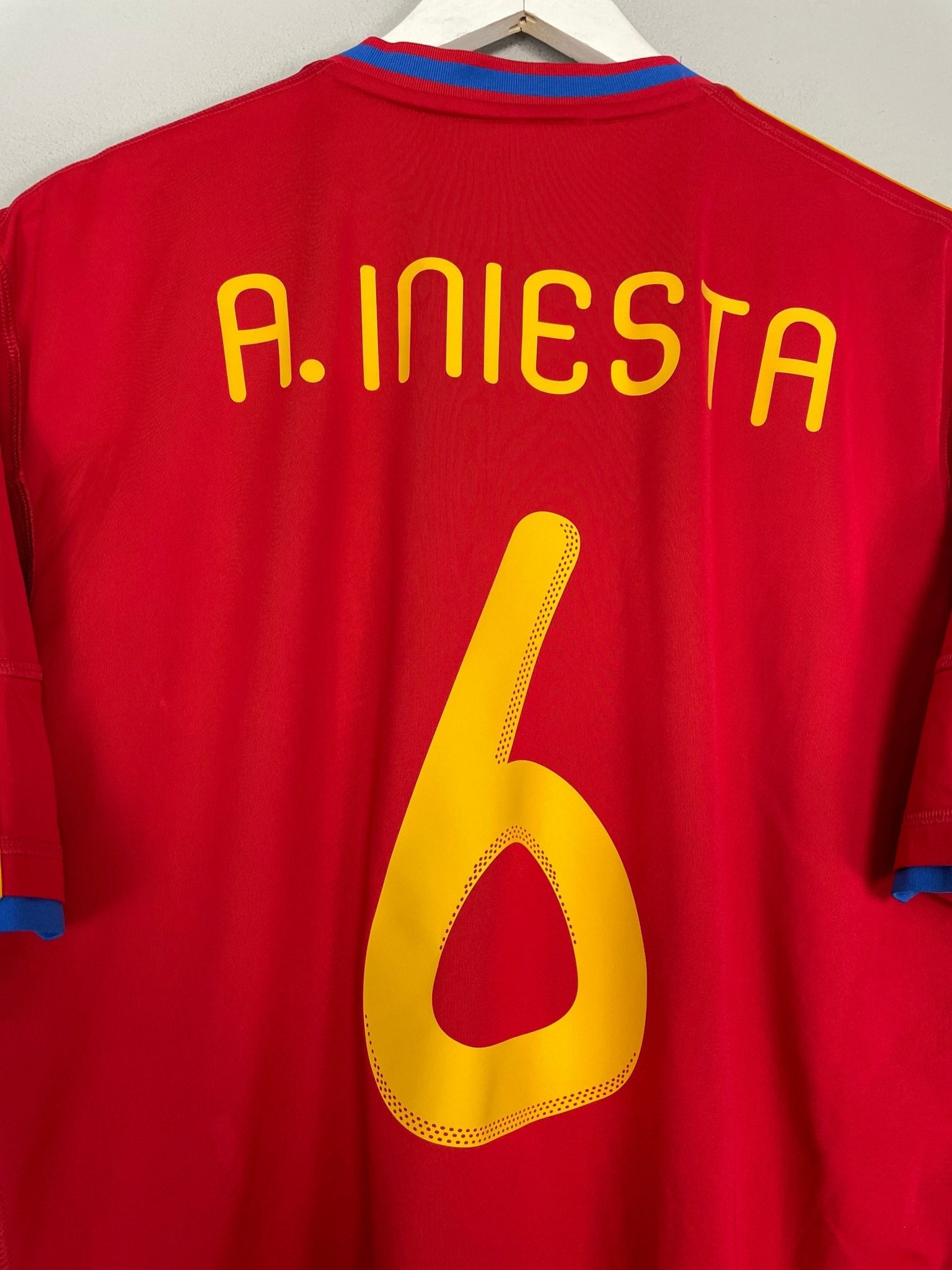Shop 2010/11 SPAIN A.INIESTA #6 *BNWT* HOME SHIRT (XL) ADIDAS, classic football shirts, vintage football shirts & retro soccer jerseys at Cult Kits
