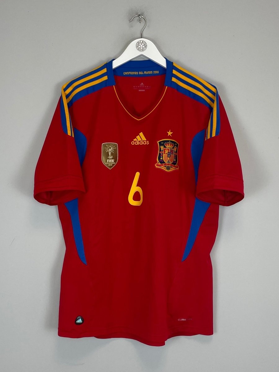 2010/11 SPAIN A.INIESTA 6 HOME SHIRT (XL) ADIDAS - Cult Kits - XL - Buy Vintage Football Shirts, Authentic Retro Football Shirts For Sale, Classic Football Shirts & Soccer Jersey