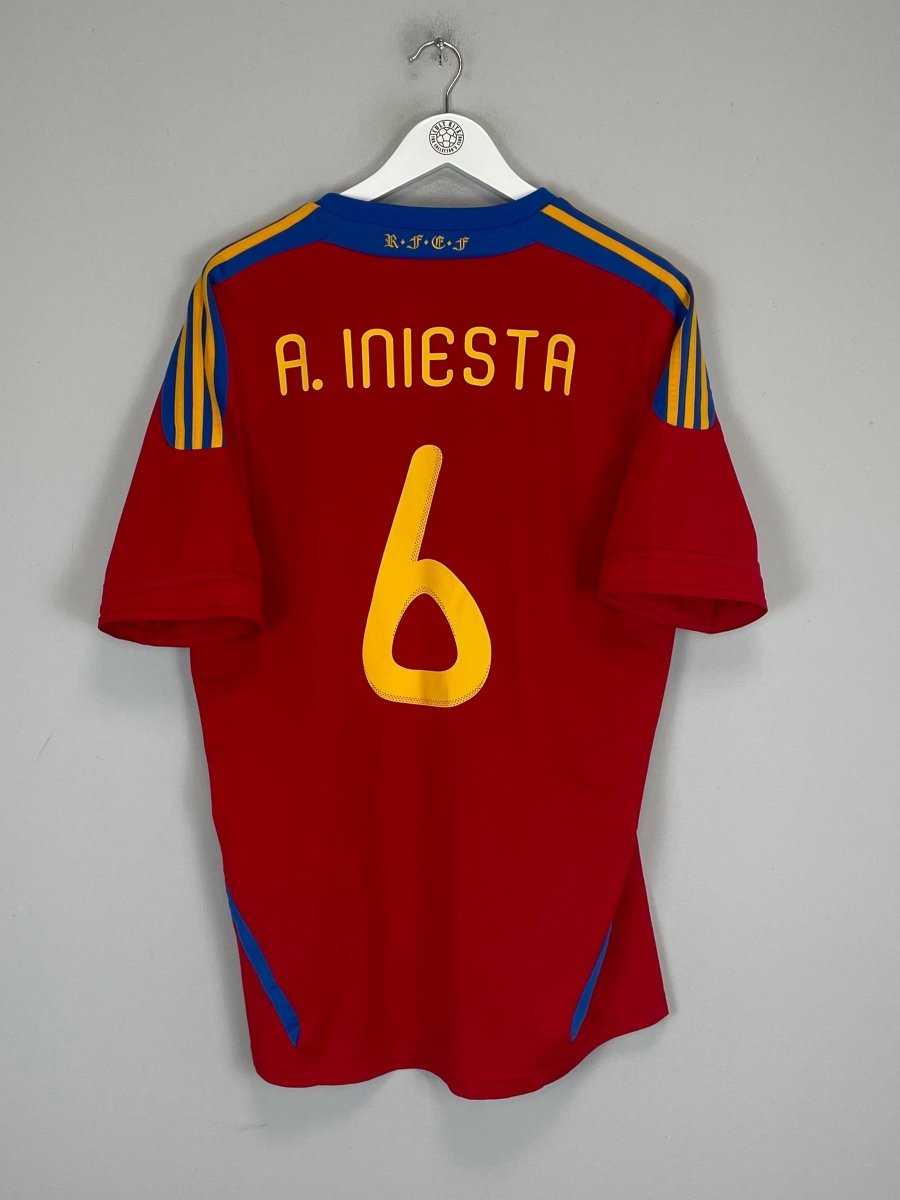 2010/11 SPAIN A.INIESTA 6 HOME SHIRT (XL) ADIDAS - Cult Kits - XL - Buy Vintage Football Shirts, Authentic Retro Football Shirts For Sale, Classic Football Shirts & Soccer Jersey
