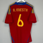2010/11 SPAIN A.INIESTA 6 HOME SHIRT (XL) ADIDAS - Cult Kits - XL - Buy Vintage Football Shirts, Authentic Retro Football Shirts For Sale, Classic Football Shirts & Soccer Jersey