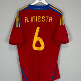 2010/11 SPAIN A.INIESTA 6 HOME SHIRT (XL) ADIDAS - Cult Kits - XL - Buy Vintage Football Shirts, Authentic Retro Football Shirts For Sale, Classic Football Shirts & Soccer Jersey