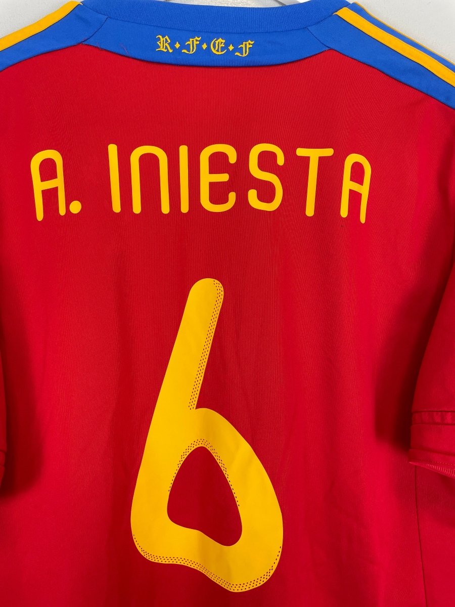 2010/11 SPAIN A.INIESTA 6 HOME SHIRT (XL) ADIDAS - Cult Kits - XL - Buy Vintage Football Shirts, Authentic Retro Football Shirts For Sale, Classic Football Shirts & Soccer Jersey