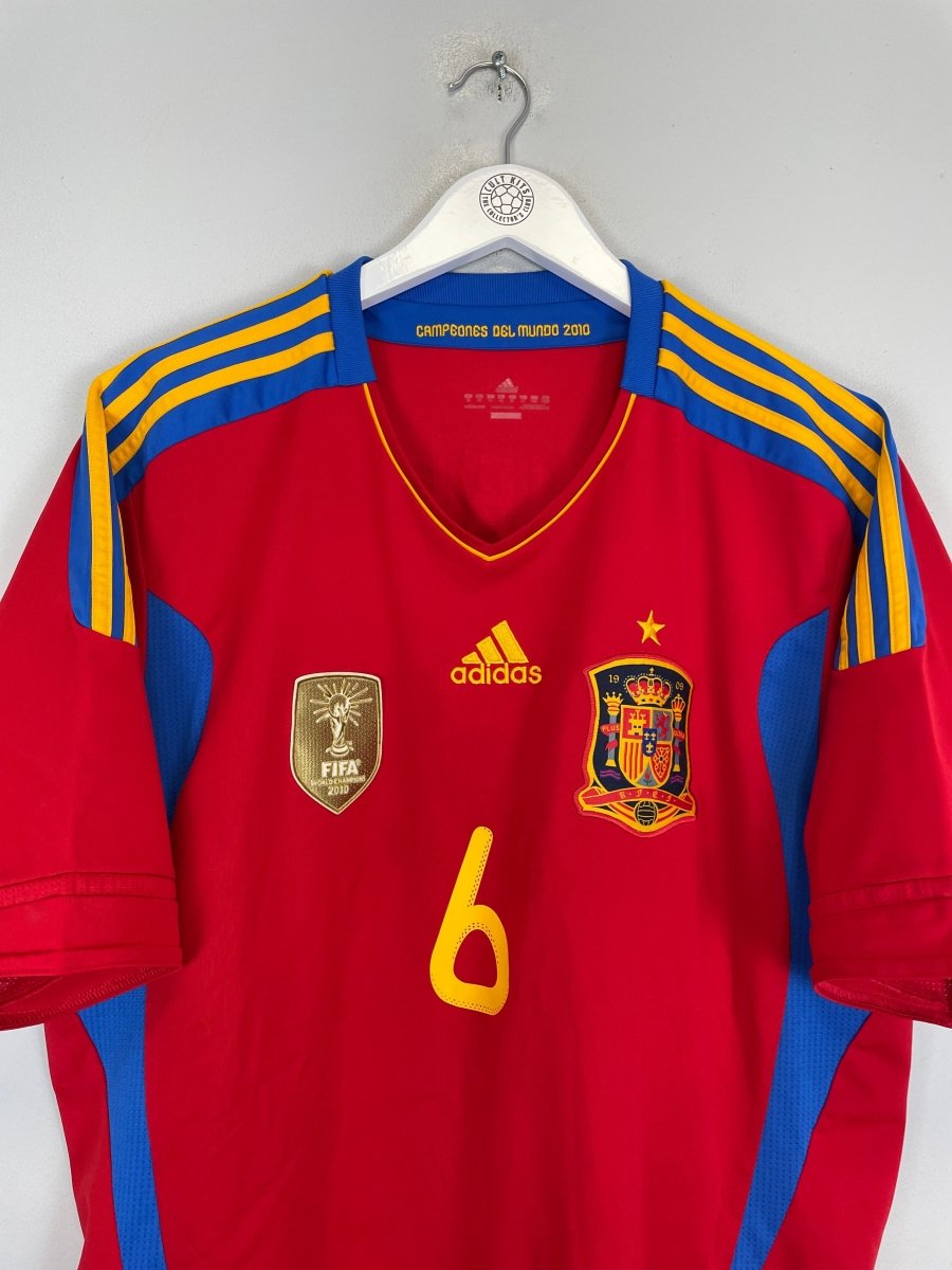 2010/11 SPAIN A.INIESTA 6 HOME SHIRT (XL) ADIDAS - Cult Kits - XL - Buy Vintage Football Shirts, Authentic Retro Football Shirts For Sale, Classic Football Shirts & Soccer Jersey