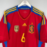 2010/11 SPAIN A.INIESTA 6 HOME SHIRT (XL) ADIDAS - Cult Kits - XL - Buy Vintage Football Shirts, Authentic Retro Football Shirts For Sale, Classic Football Shirts & Soccer Jersey