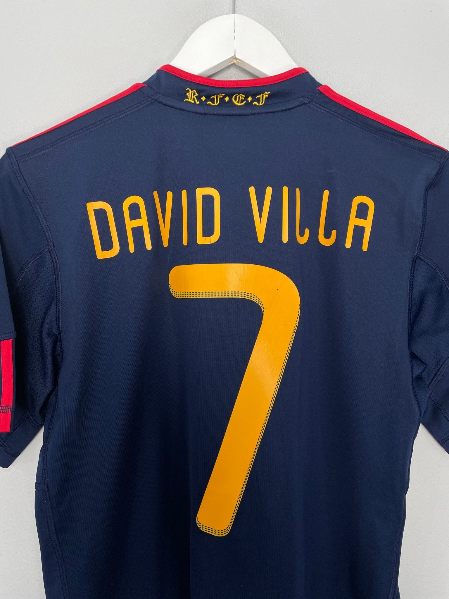 Shop 2010/11 SPAIN DAVID VILLA #7 AWAY SHIRT (S) ADIDAS, classic football shirts, vintage football shirts & retro soccer jerseys at Cult Kits