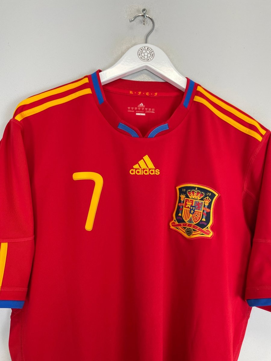 2010/11 SPAIN DAVID VILLA 7 HOME SHIRT (XL) ADIDAS - Cult Kits - XL - Buy Vintage Football Shirts, Authentic Retro Football Shirts For Sale, Classic Football Shirts & Soccer Jersey