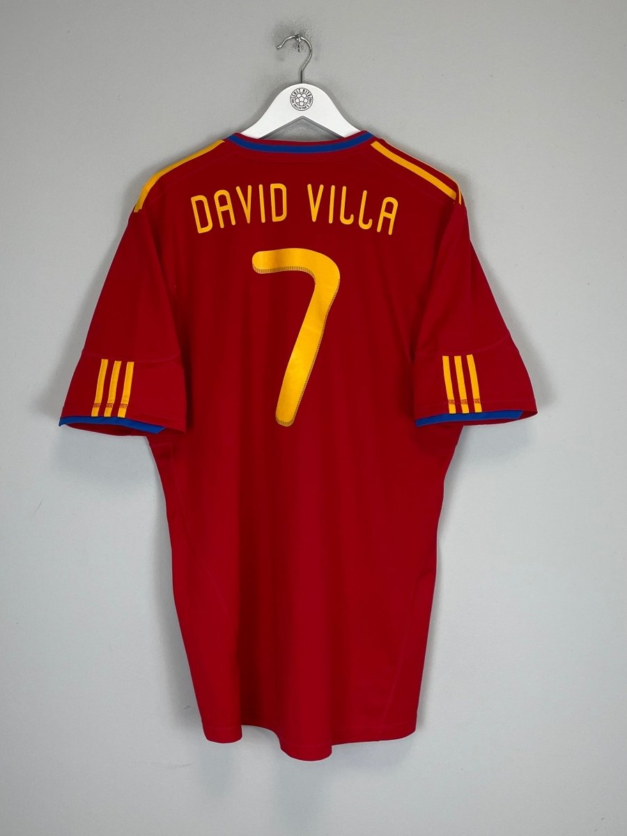2010/11 SPAIN DAVID VILLA 7 HOME SHIRT (XL) ADIDAS - Cult Kits - XL - Buy Vintage Football Shirts, Authentic Retro Football Shirts For Sale, Classic Football Shirts & Soccer Jersey