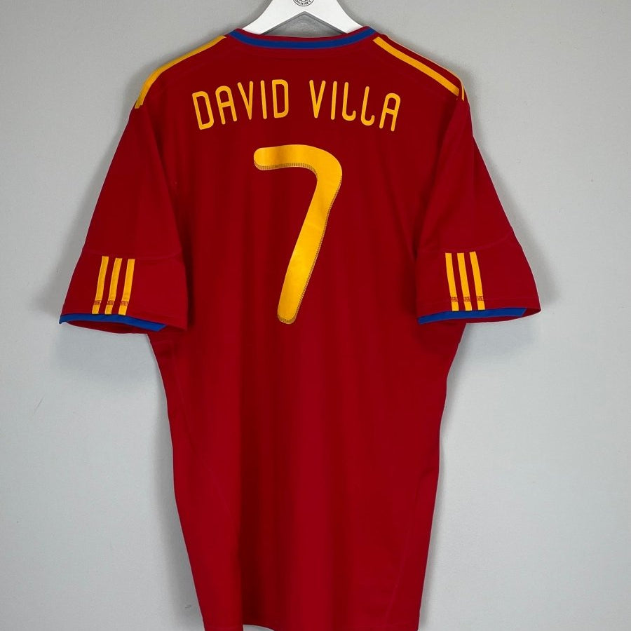 2010/11 SPAIN DAVID VILLA 7 HOME SHIRT (XL) ADIDAS - Cult Kits - XL - Buy Vintage Football Shirts, Authentic Retro Football Shirts For Sale, Classic Football Shirts & Soccer Jersey