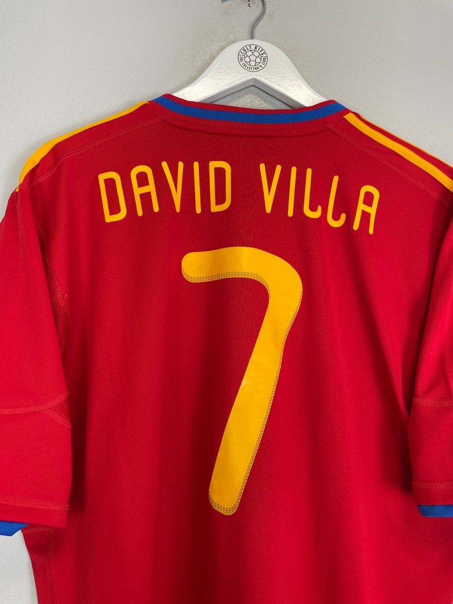 2010/11 SPAIN DAVID VILLA 7 HOME SHIRT (XL) ADIDAS - Cult Kits - XL - Buy Vintage Football Shirts, Authentic Retro Football Shirts For Sale, Classic Football Shirts & Soccer Jersey