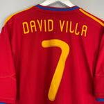 2010/11 SPAIN DAVID VILLA 7 HOME SHIRT (XL) ADIDAS - Cult Kits - XL - Buy Vintage Football Shirts, Authentic Retro Football Shirts For Sale, Classic Football Shirts & Soccer Jersey