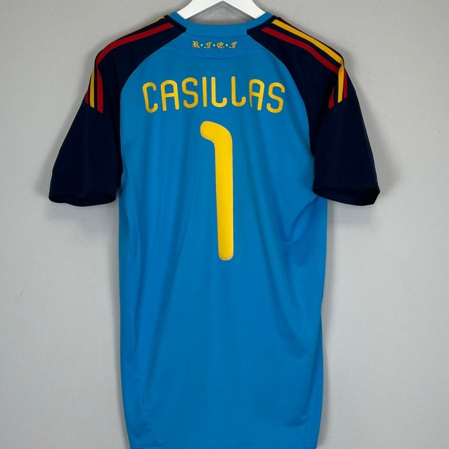 2010/11 SPAIN I.CASILLAS 1 GK SHIRT (M) ADIDAS - Cult Kits - Medium - Buy Vintage Football Shirts, Authentic Retro Football Shirts For Sale, Classic Football Shirts & Soccer Jersey