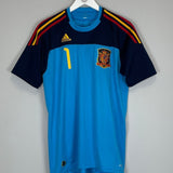 2010/11 SPAIN I.CASILLAS 1 GK SHIRT (M) ADIDAS - Cult Kits - Medium - Buy Vintage Football Shirts, Authentic Retro Football Shirts For Sale, Classic Football Shirts & Soccer Jersey