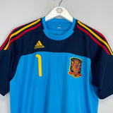 2010/11 SPAIN I.CASILLAS 1 GK SHIRT (M) ADIDAS - Cult Kits - Medium - Buy Vintage Football Shirts, Authentic Retro Football Shirts For Sale, Classic Football Shirts & Soccer Jersey