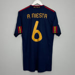 Shop 2010/11 SPAIN INIESTA #6 AWAY SHIRT (M) ADIDAS, classic football shirts, vintage football shirts & retro soccer jerseys at Cult Kits