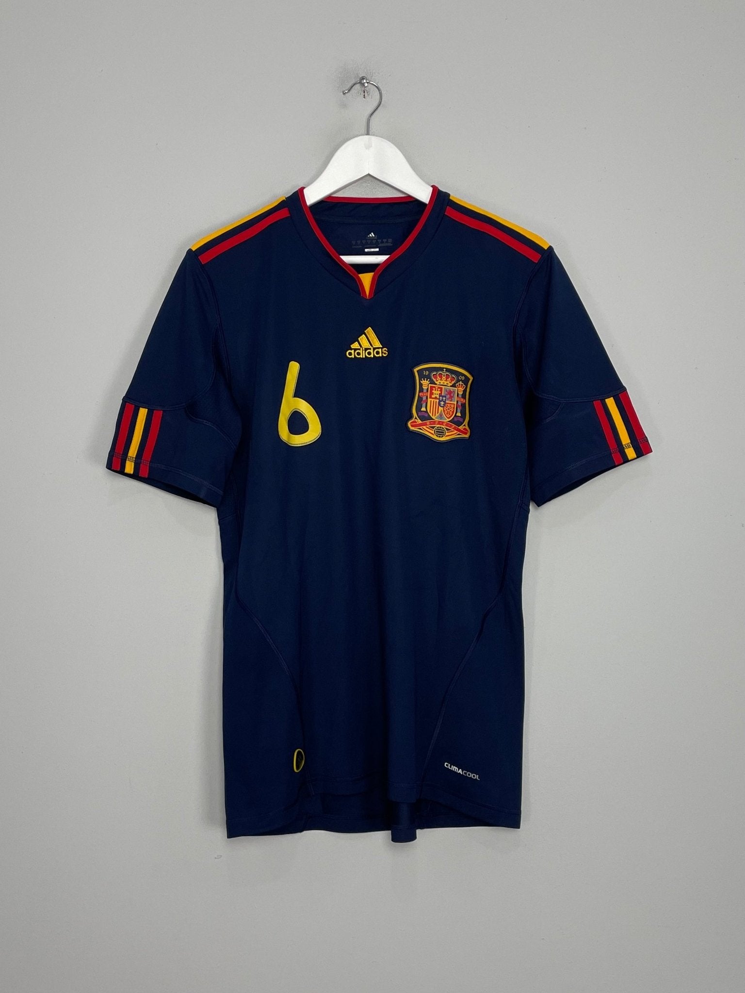 Shop 2010/11 SPAIN INIESTA #6 AWAY SHIRT (M) ADIDAS, classic football shirts, vintage football shirts & retro soccer jerseys at Cult Kits
