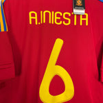 Shop 2010/11 SPAIN INIESTA #6 *BNWT* HOME SHIRT (XL) ADIDAS, classic football shirts, vintage football shirts & retro soccer jerseys at Cult Kits