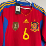 Shop 2010/11 SPAIN INIESTA #6 *BNWT* HOME SHIRT (XL) ADIDAS, classic football shirts, vintage football shirts & retro soccer jerseys at Cult Kits