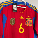 Shop 2010/11 SPAIN INIESTA #6 *BNWT* HOME SHIRT (XL) ADIDAS, classic football shirts, vintage football shirts & retro soccer jerseys at Cult Kits