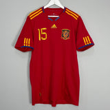 Shop 2010/11 SPAIN SERGIO RAMOS #15 HOME SHIRT (XL) ADIDAS, classic football shirts, vintage football shirts & retro soccer jerseys at Cult Kits