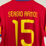 Shop 2010/11 SPAIN SERGIO RAMOS #15 HOME SHIRT (XL) ADIDAS, classic football shirts, vintage football shirts & retro soccer jerseys at Cult Kits