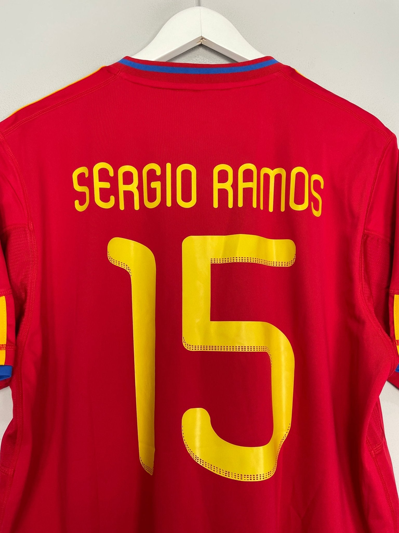 Shop 2010/11 SPAIN SERGIO RAMOS #15 HOME SHIRT (XL) ADIDAS, classic football shirts, vintage football shirts & retro soccer jerseys at Cult Kits