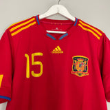 Shop 2010/11 SPAIN SERGIO RAMOS #15 HOME SHIRT (XL) ADIDAS, classic football shirts, vintage football shirts & retro soccer jerseys at Cult Kits