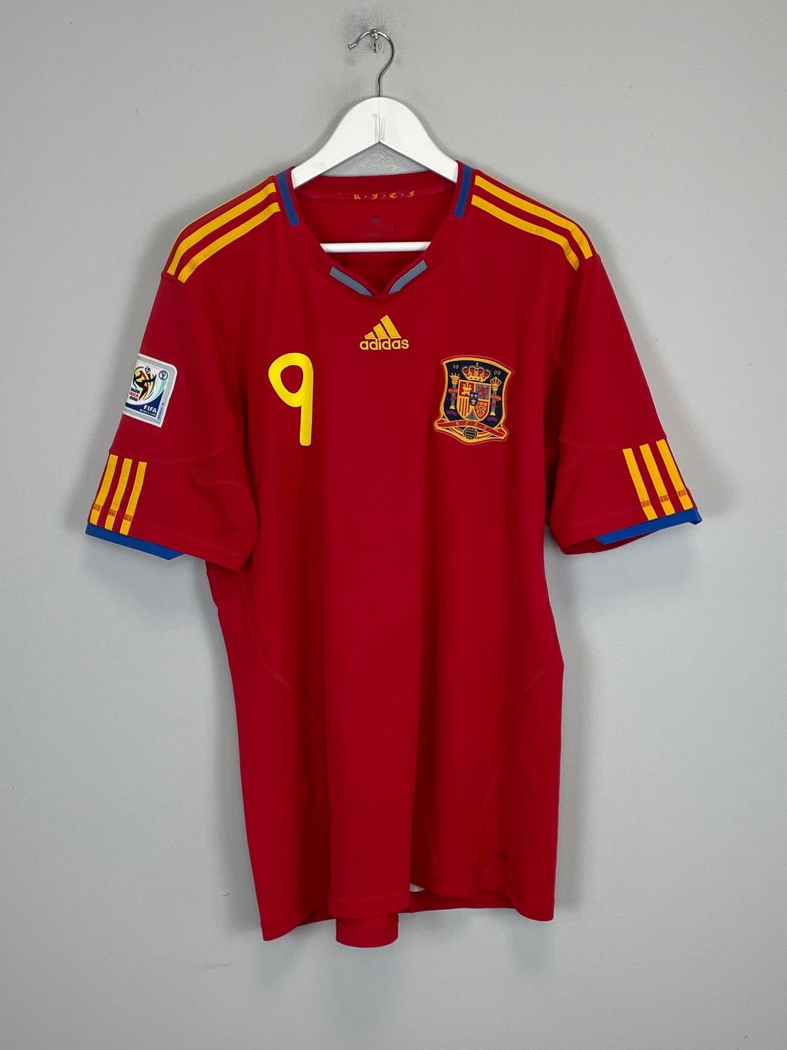 Shop 2010/11 SPAIN TORRES #9 HOME SHIRT (XL) ADIDAS, classic football shirts, vintage football shirts & retro soccer jerseys at Cult Kits