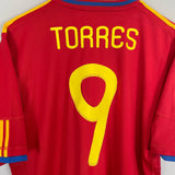 Shop 2010/11 SPAIN TORRES #9 HOME SHIRT (XL) ADIDAS, classic football shirts, vintage football shirts & retro soccer jerseys at Cult Kits