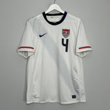 Shop 2010/11 USA BRADLEY #4 HOME SHIRT (L) NIKE, classic football shirts, vintage football shirts & retro soccer jerseys at Cult Kits