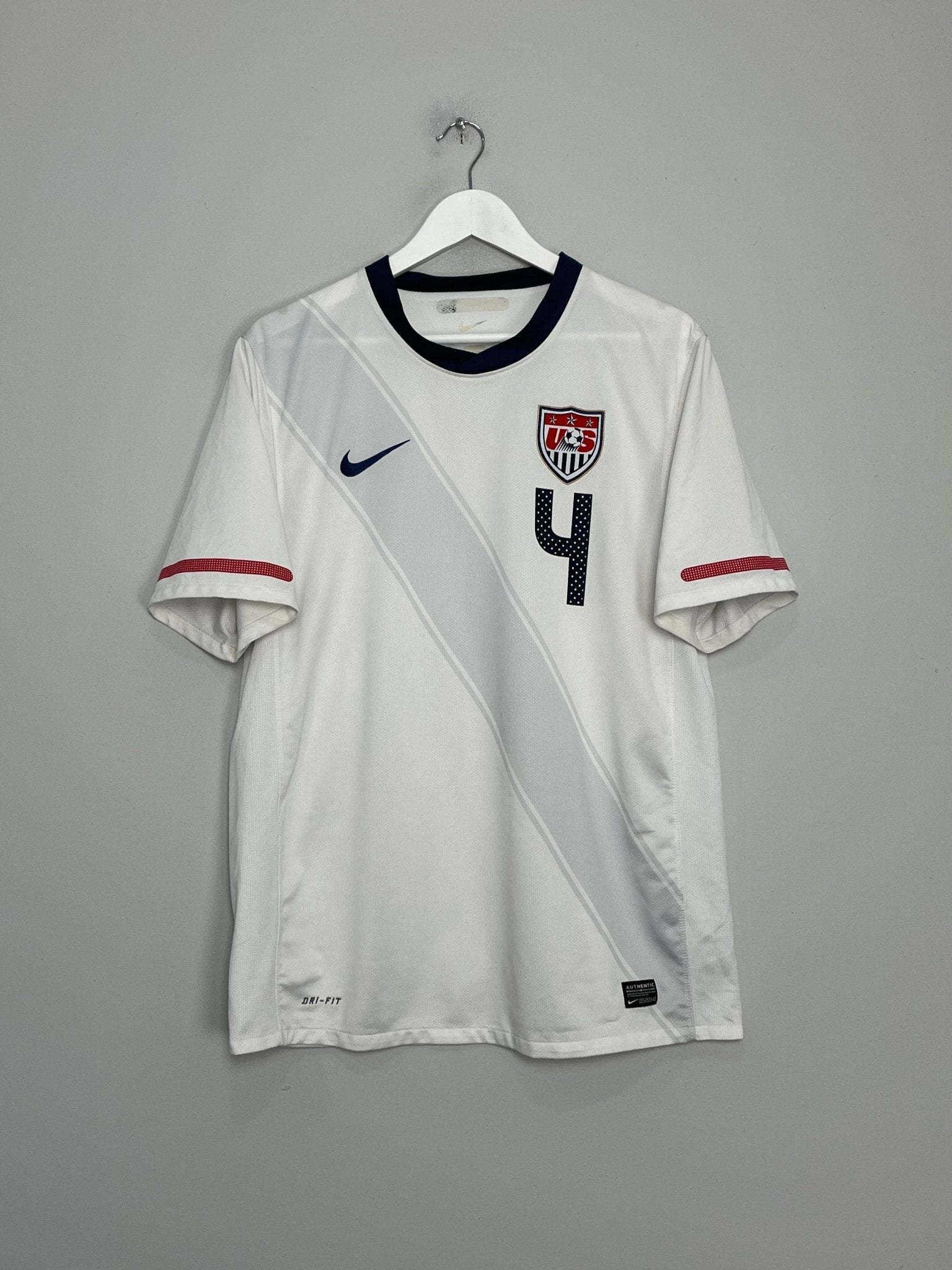 Shop 2010/11 USA BRADLEY #4 HOME SHIRT (L) NIKE, classic football shirts, vintage football shirts & retro soccer jerseys at Cult Kits
