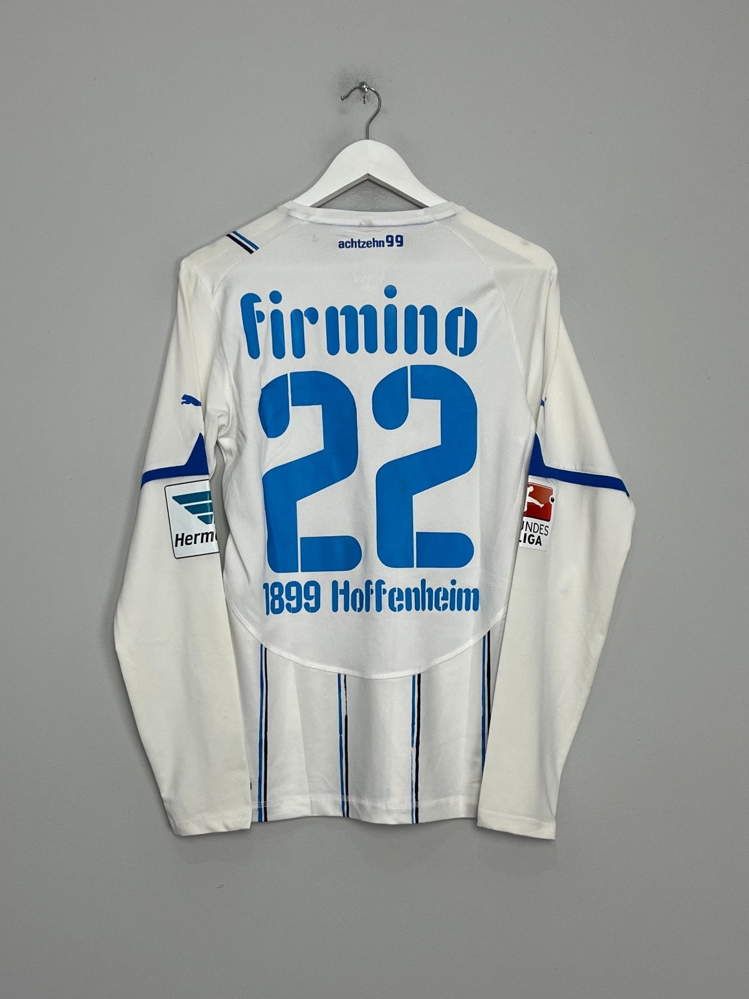 Shop 2010/12 HOFFENHEIM FIRMINO #22 *PLAYER ISSUE* L/S AWAY SHIRT (L) PUMA, classic football shirts, vintage football shirts & retro soccer jerseys at Cult Kits